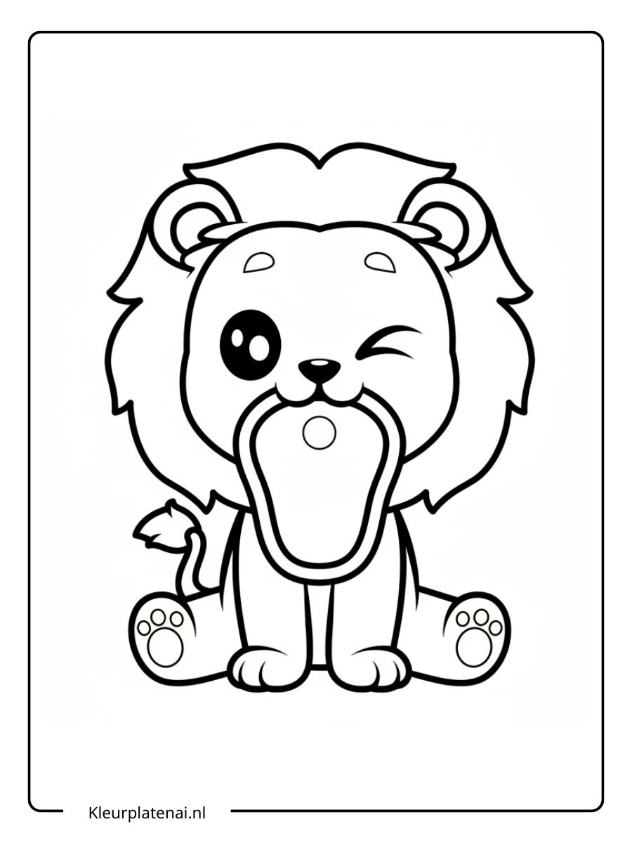 Kleurplaat Leeuw (17)