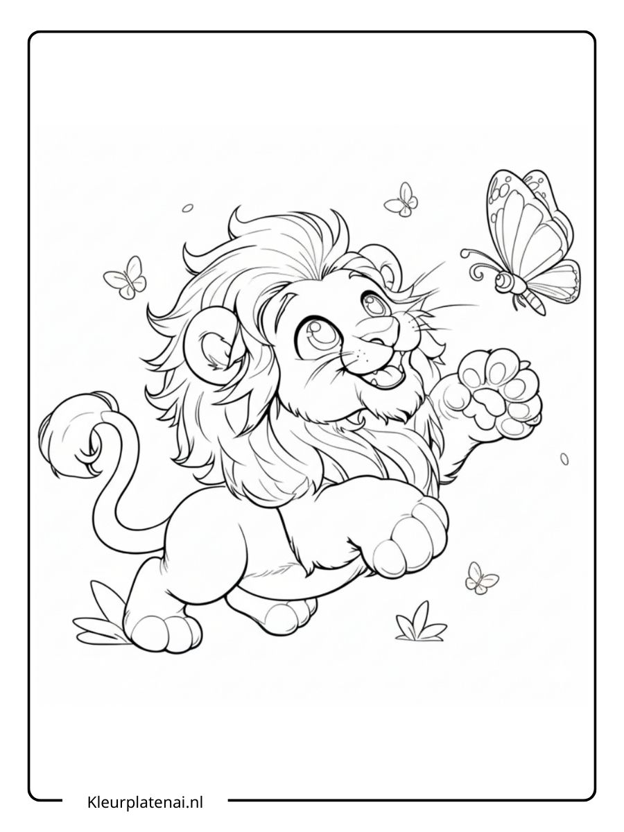 Kleurplaat Leeuw (7)