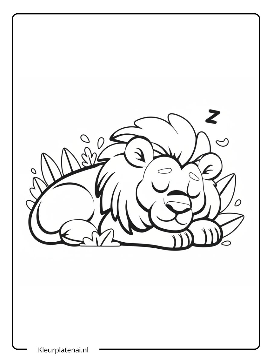 Kleurplaat Leeuw (8)