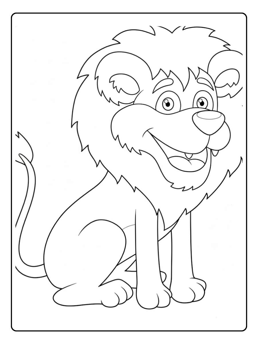 Kleurplaat Leeuw Majestueuze Leeuw met Sierlijke Patronen