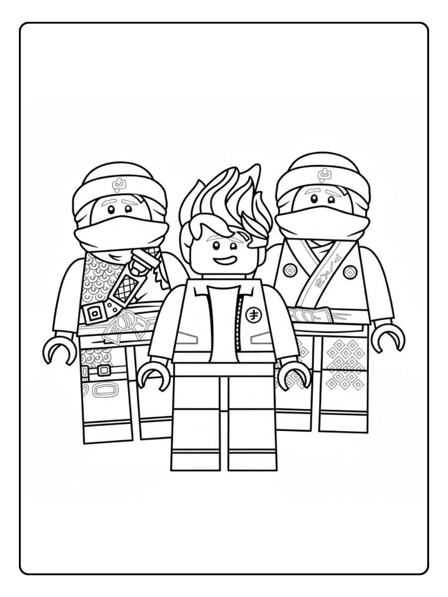 Kleurplaat Ninjago hoofd ninja gezicht