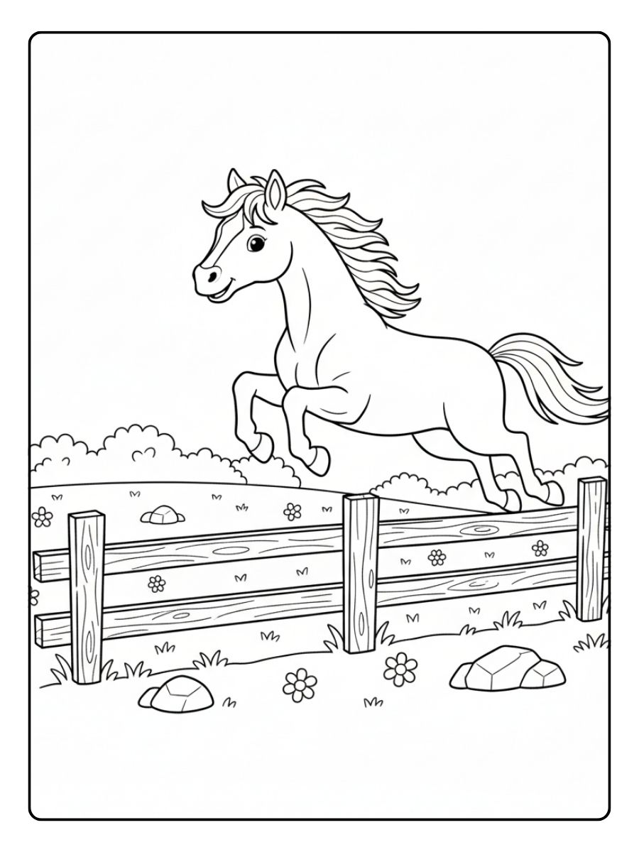 Kleurplaat Paard (10)