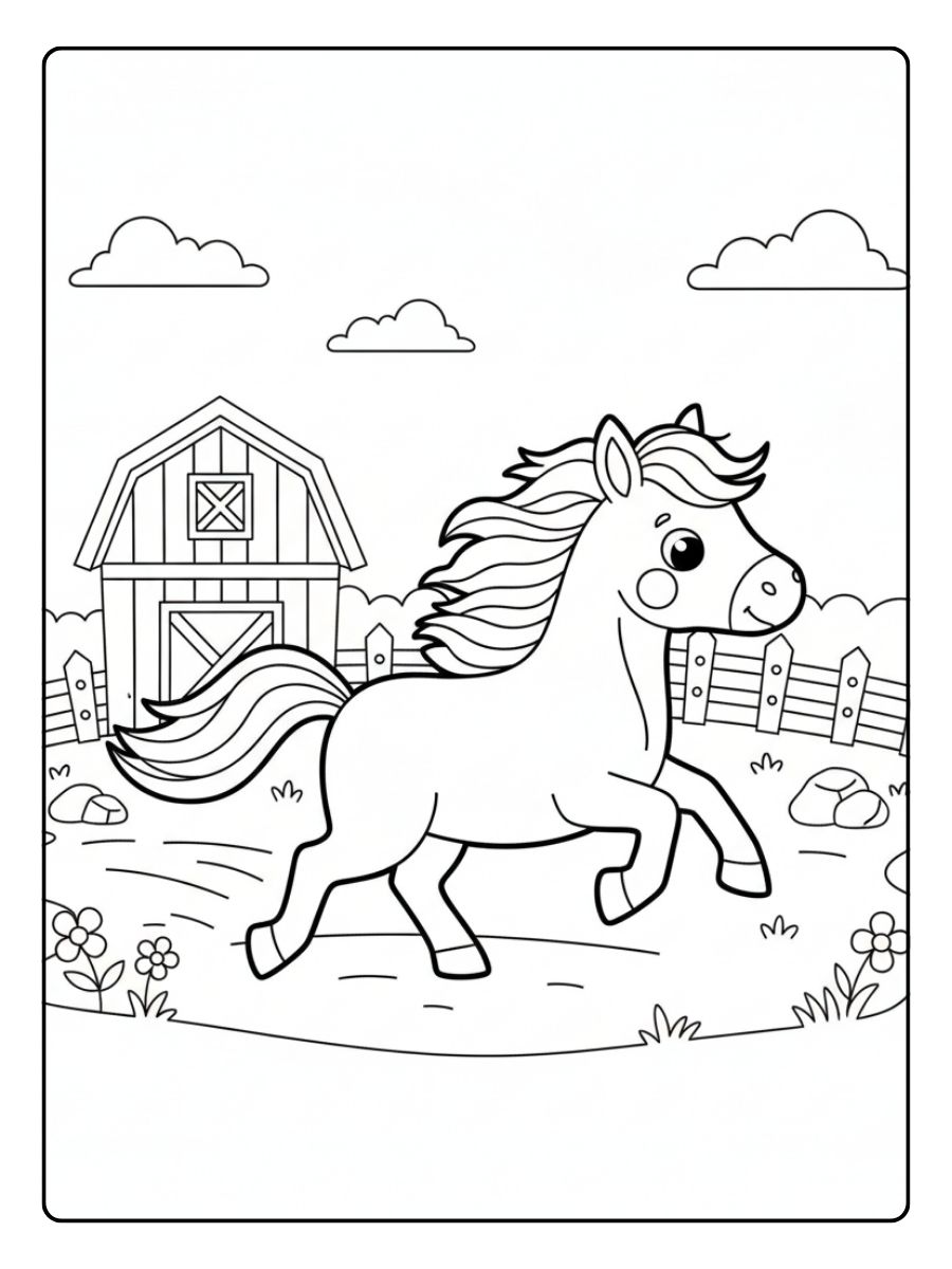 Kleurplaat Paard (11)