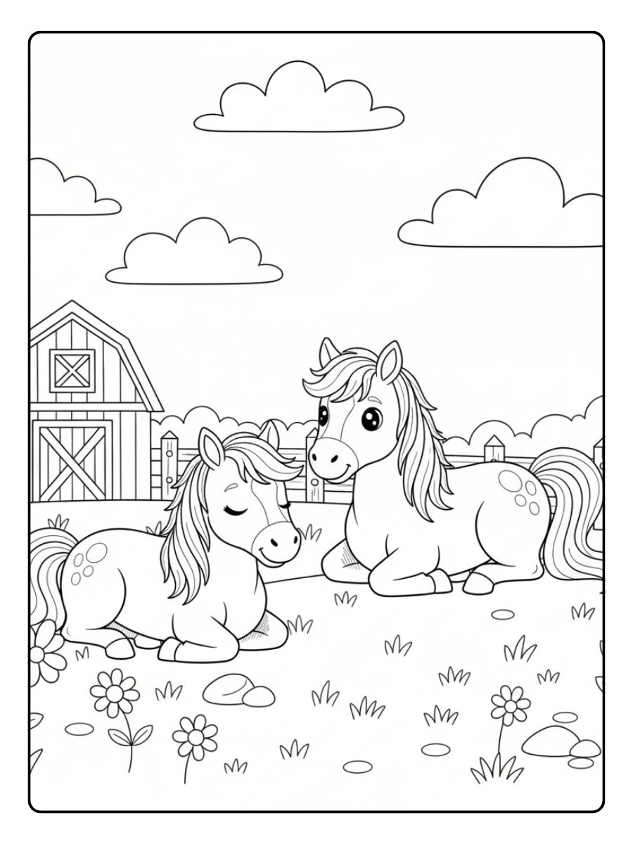 Kleurplaat Paard (12)