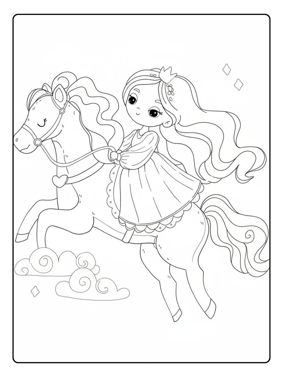 Kleurplaat Paard (13)