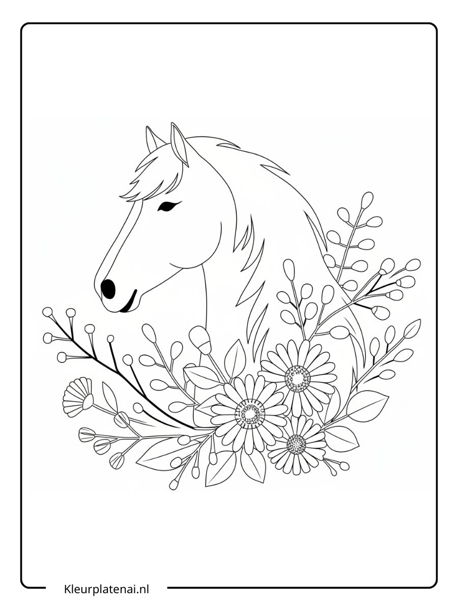 Kleurplaat Paard (17)