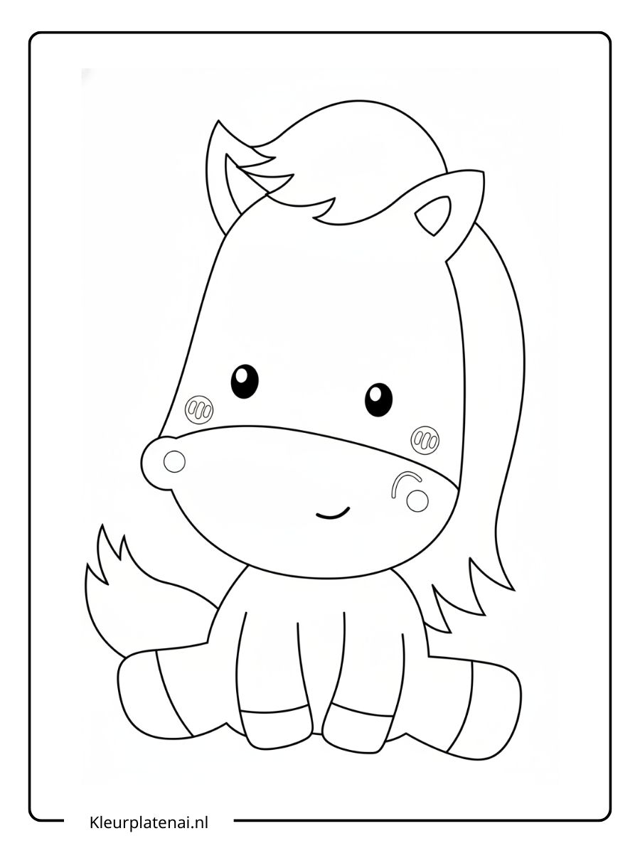 Kleurplaat Paard (3)