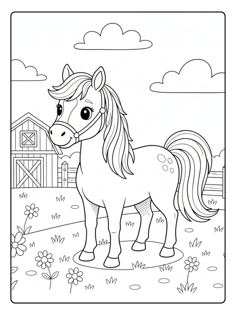 Kleurplaat Paard (9)