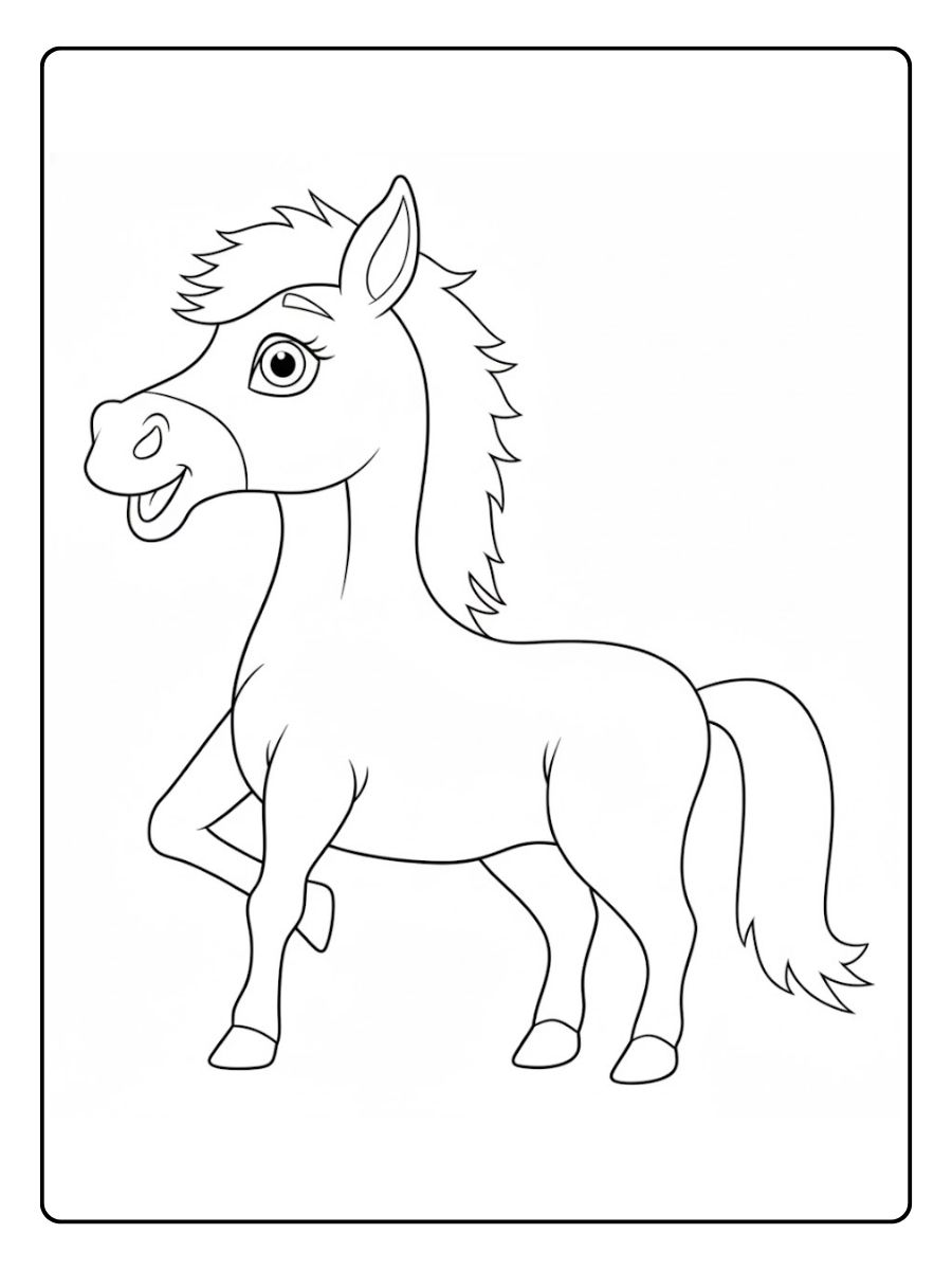 Kleurplaat Paard Wild Paard met Tribale Patronen