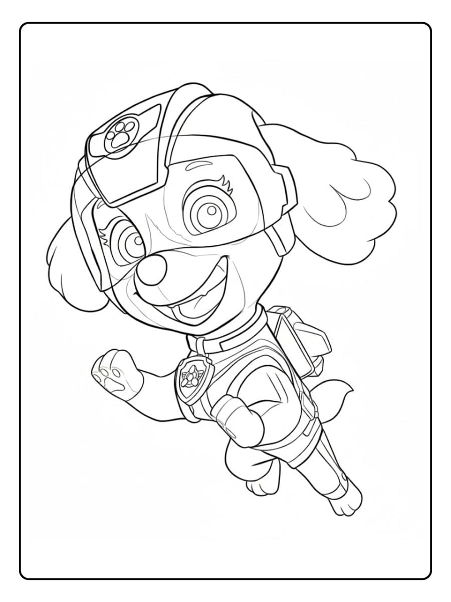 Kleurplaat Paw Patrol Skye Gratis Printbare Tekening