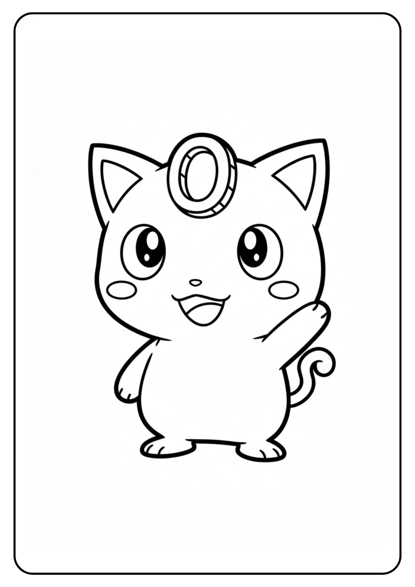 Kleurplaat Pokemon Meowth