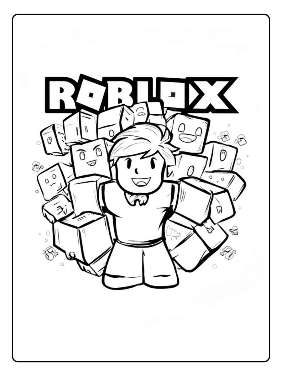 Kleurplaat Roblox Blije Roblox avatar