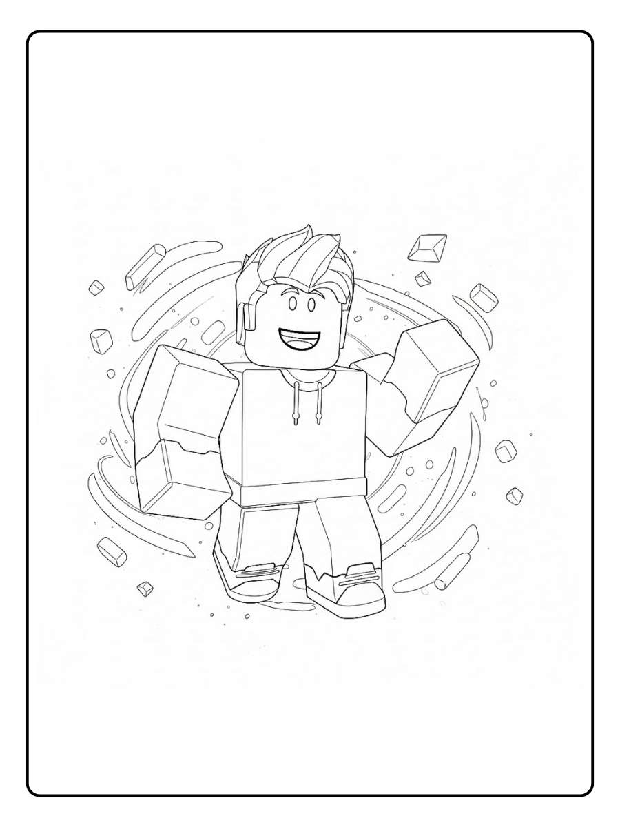 Kleurplaat Roblox Dansende Roblox avatar