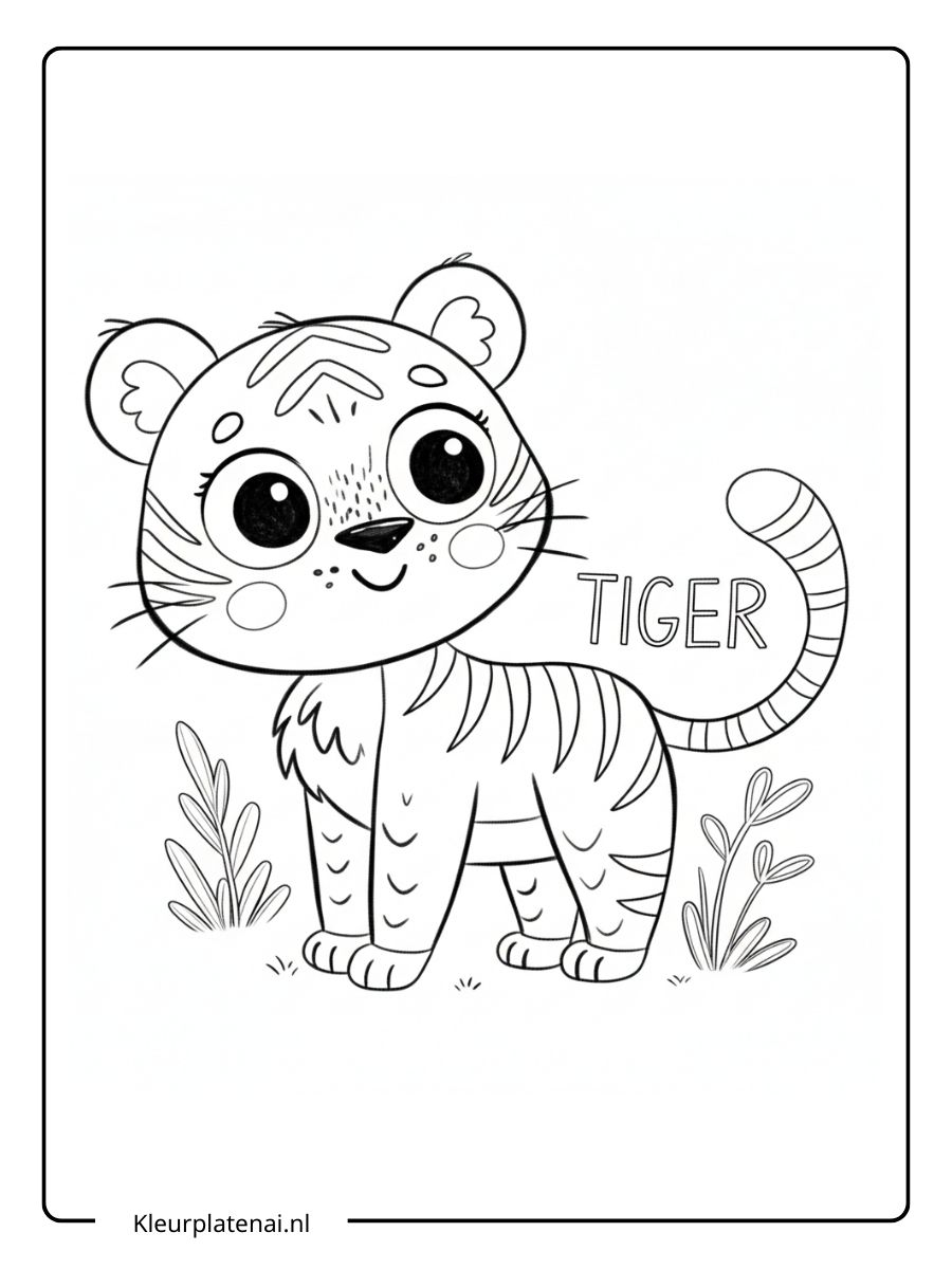 Kleurplaat Tijger (10)