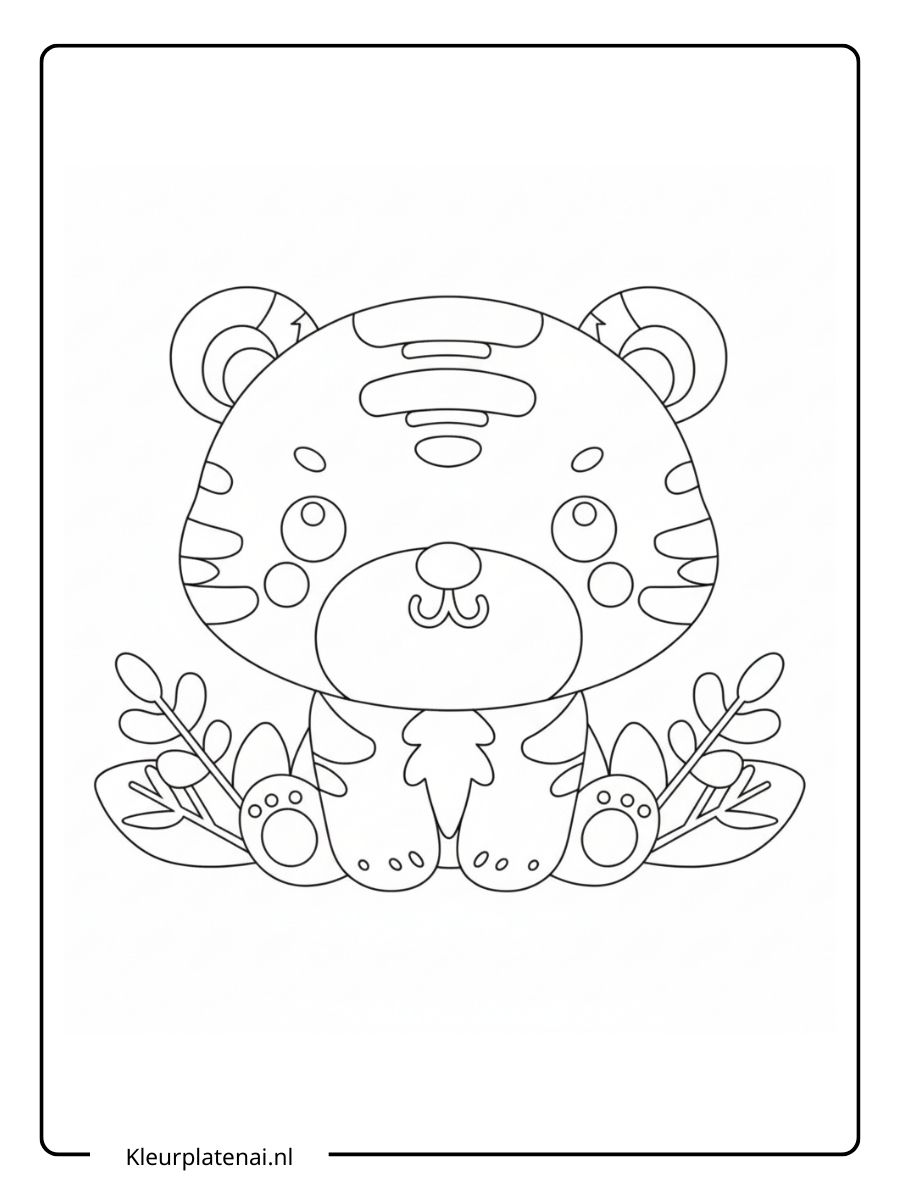 Kleurplaat Tijger (13)