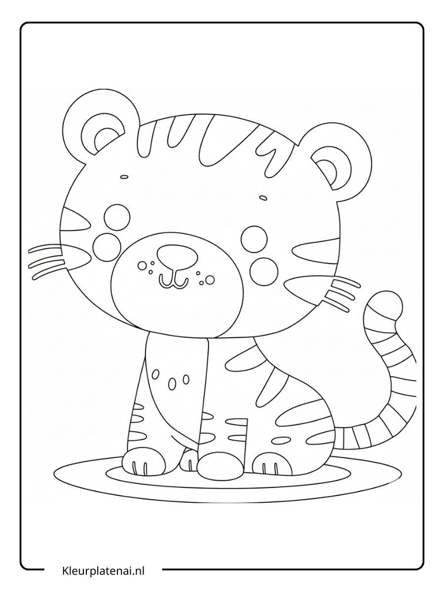 Kleurplaat Tijger (16)