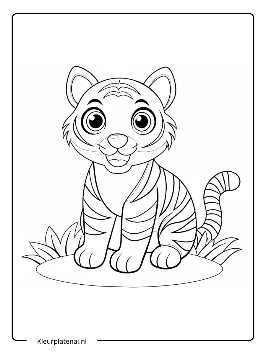 Kleurplaat Tijger (18)