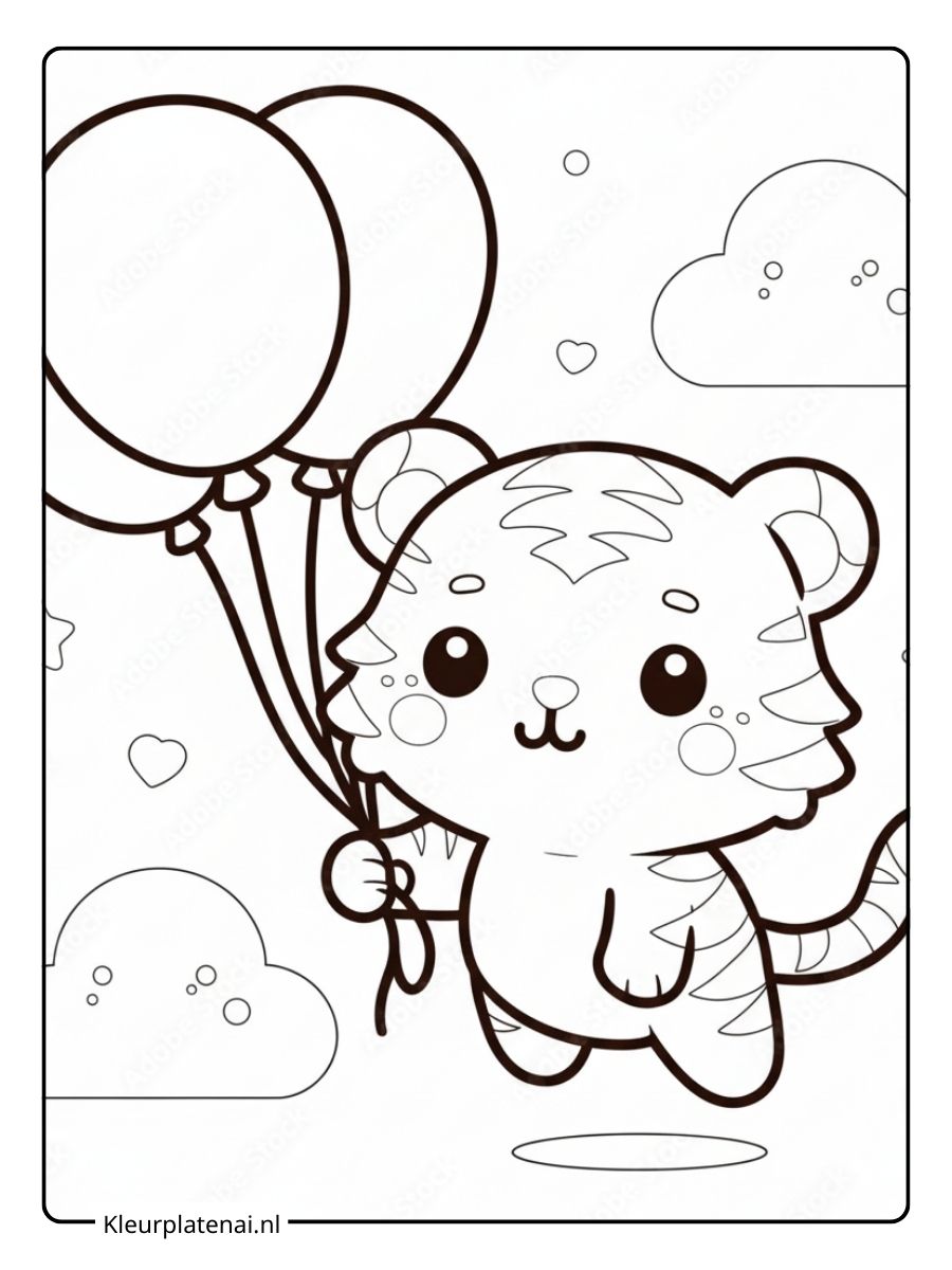 Kleurplaat Tijger (2)