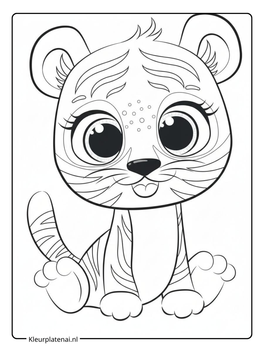 Kleurplaat Tijger (3)