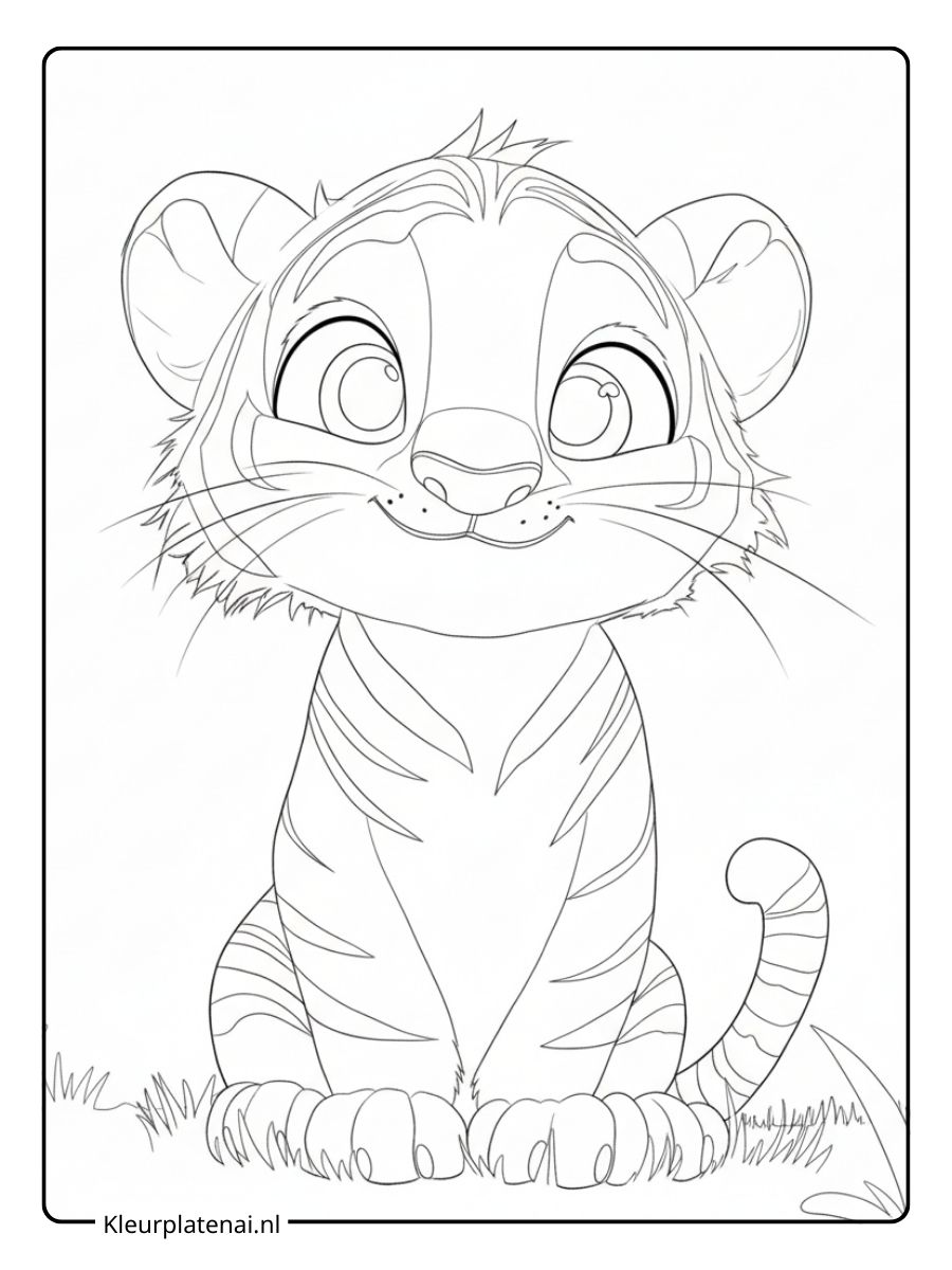 Kleurplaat Tijger (4)