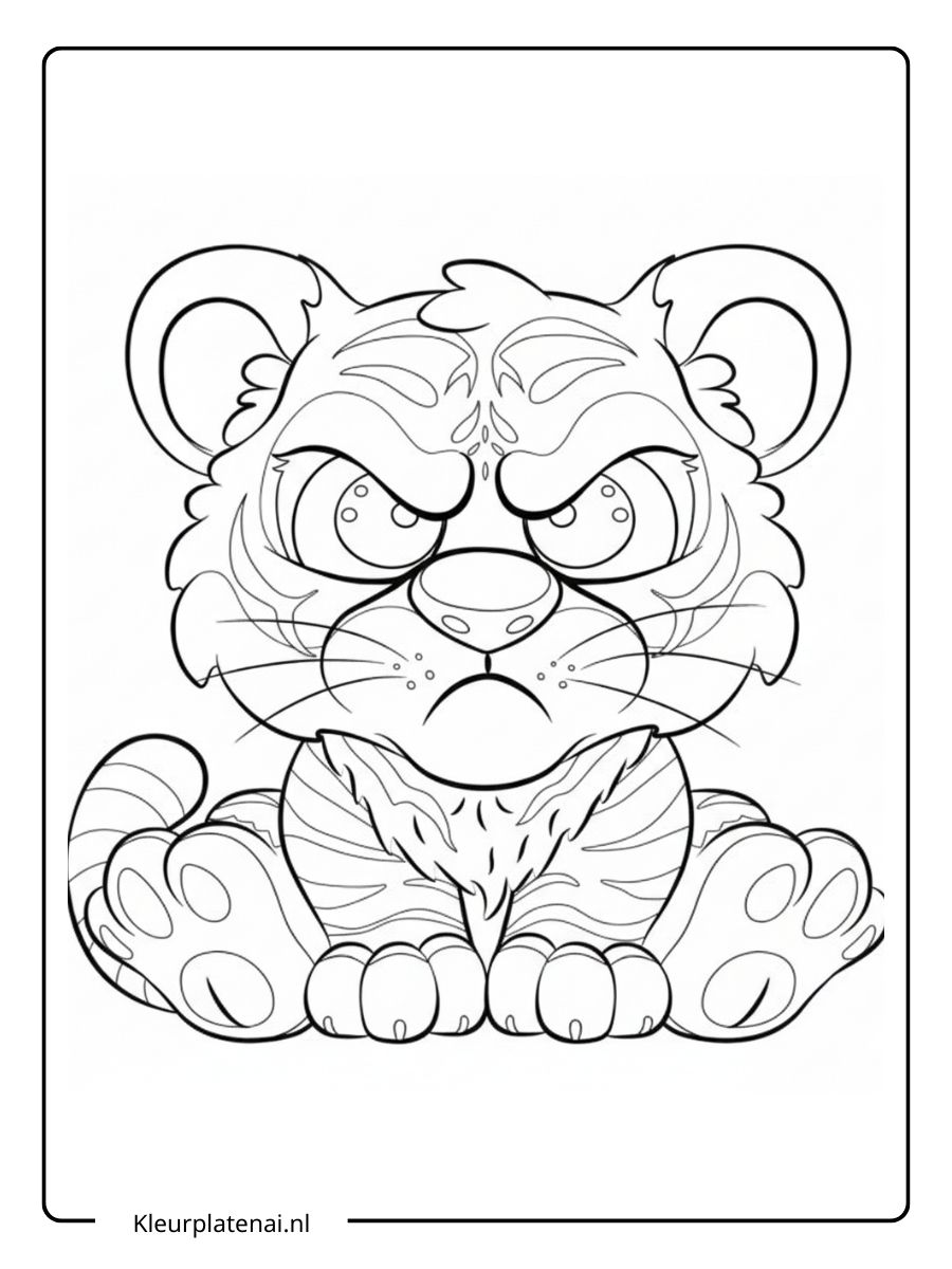 Kleurplaat Tijger (6)