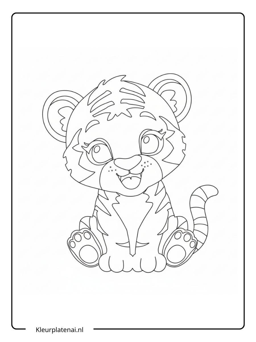 Kleurplaat Tijger (9)