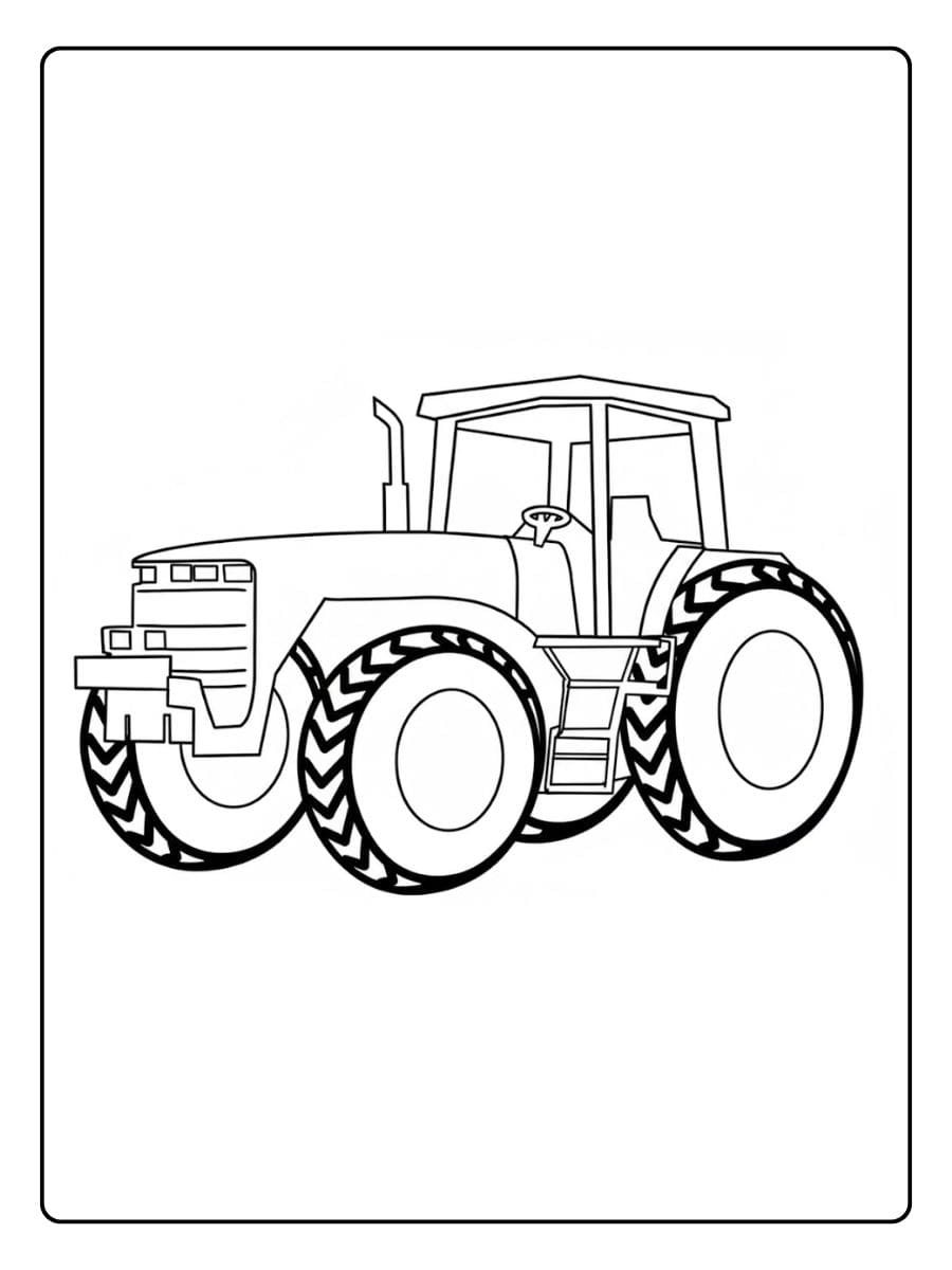 Kleurplaat Trekker Simpel Contour