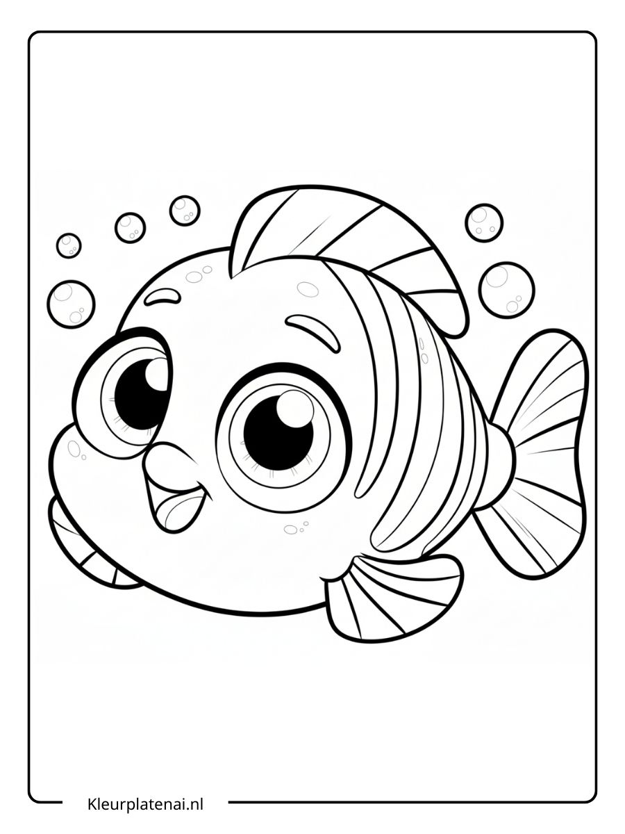 Kleurplaat Vis (14)