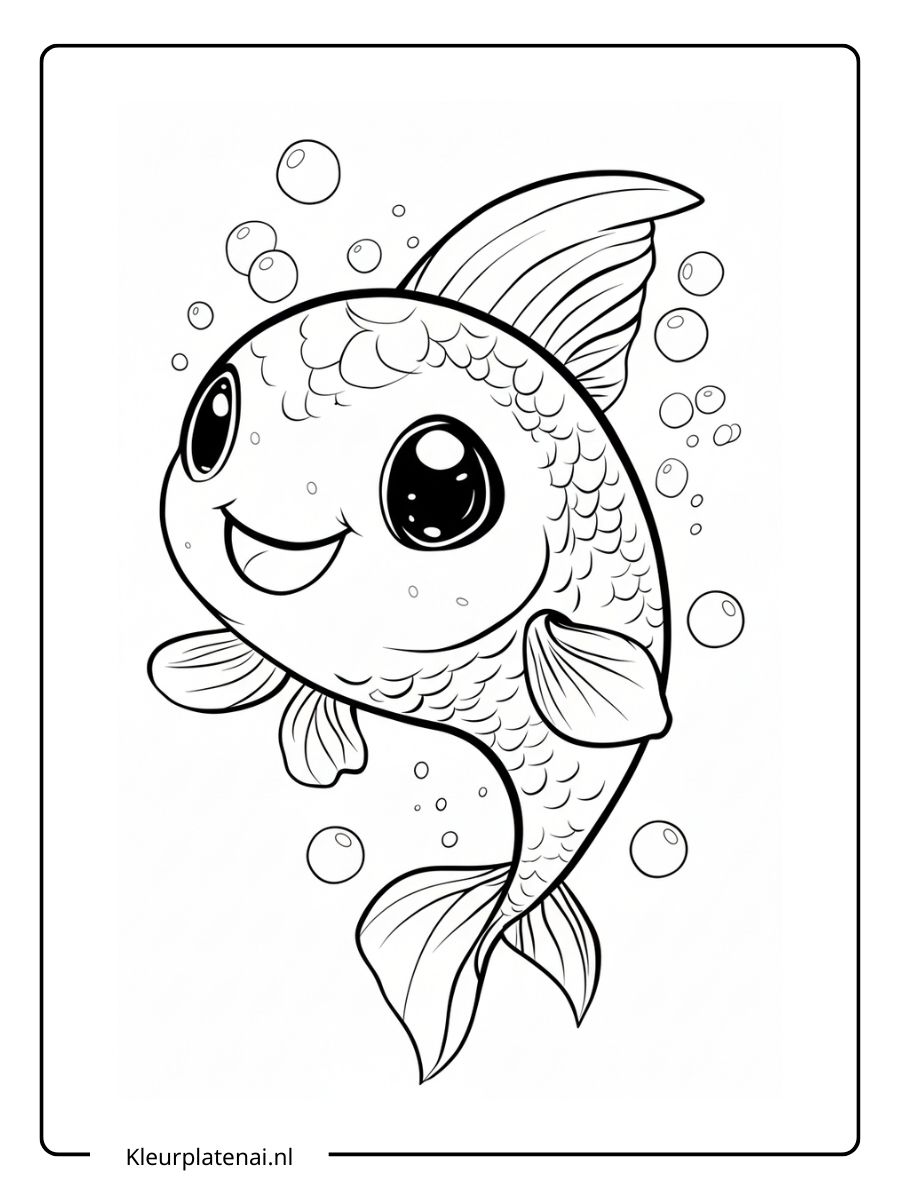 Kleurplaat Vis (15)