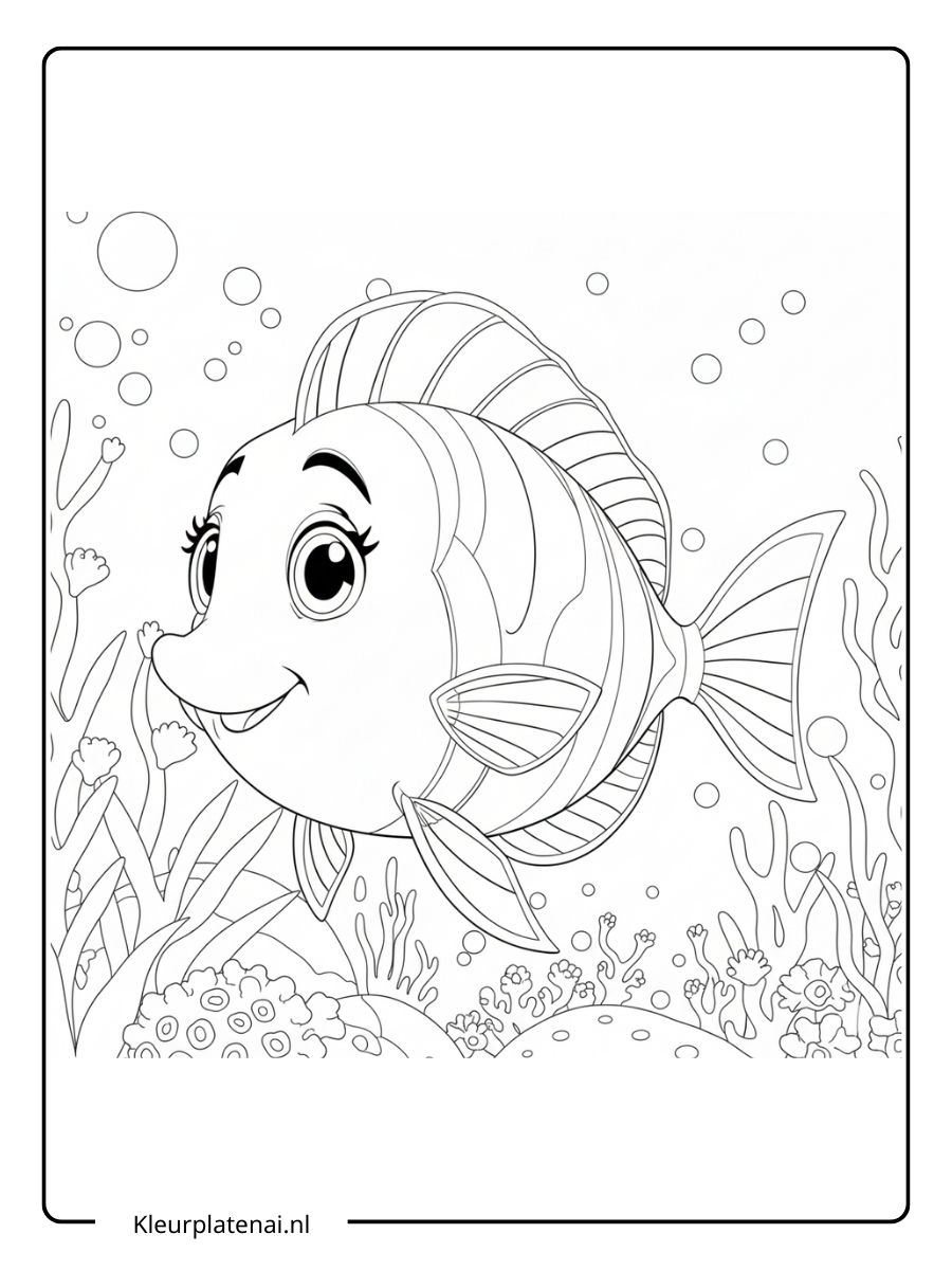 Kleurplaat Vis (17)