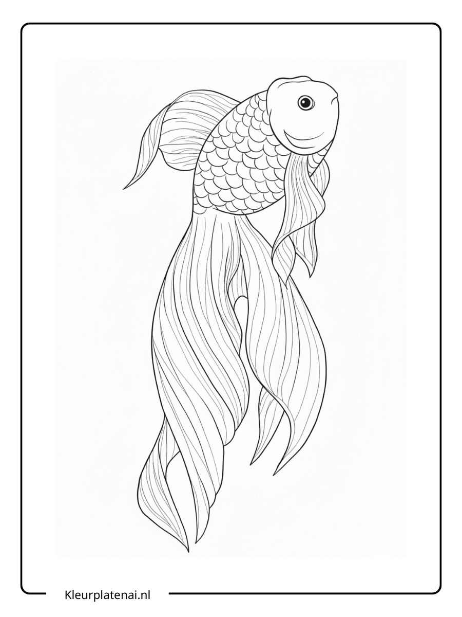 Kleurplaat Vis (4)