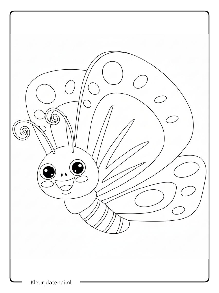 Kleurplaat Vlinder (10)