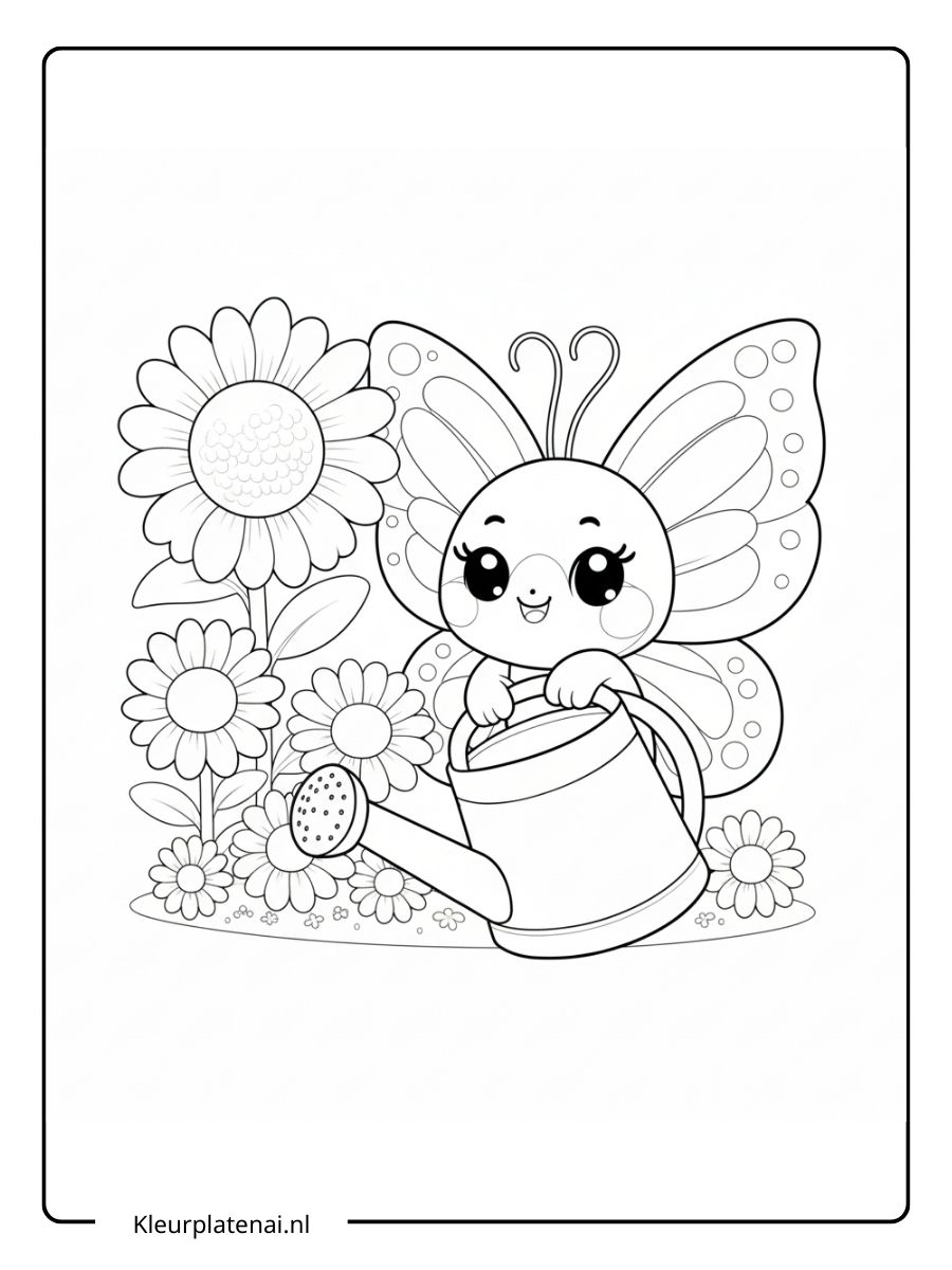 Kleurplaat Vlinder (11)