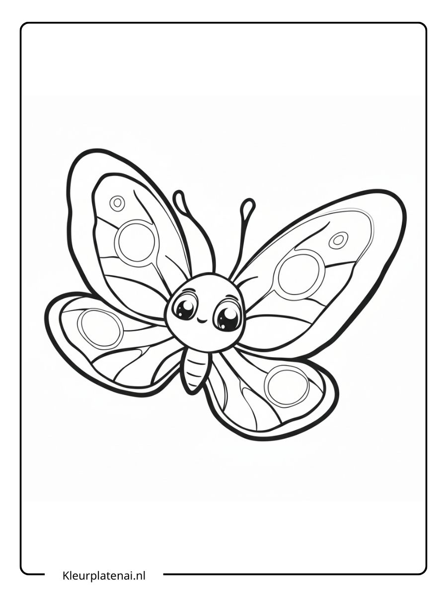 Kleurplaat Vlinder (13)