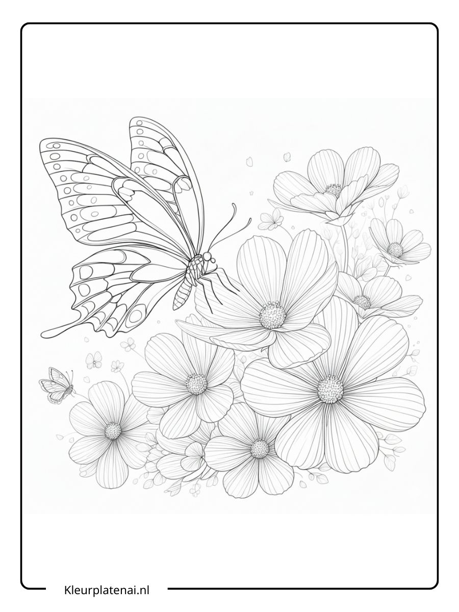 Kleurplaat Vlinder (21)