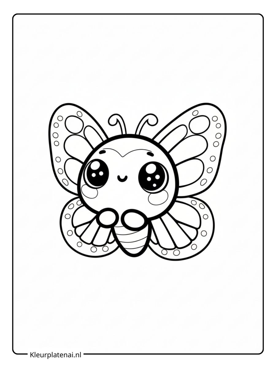 Kleurplaat Vlinder (5)