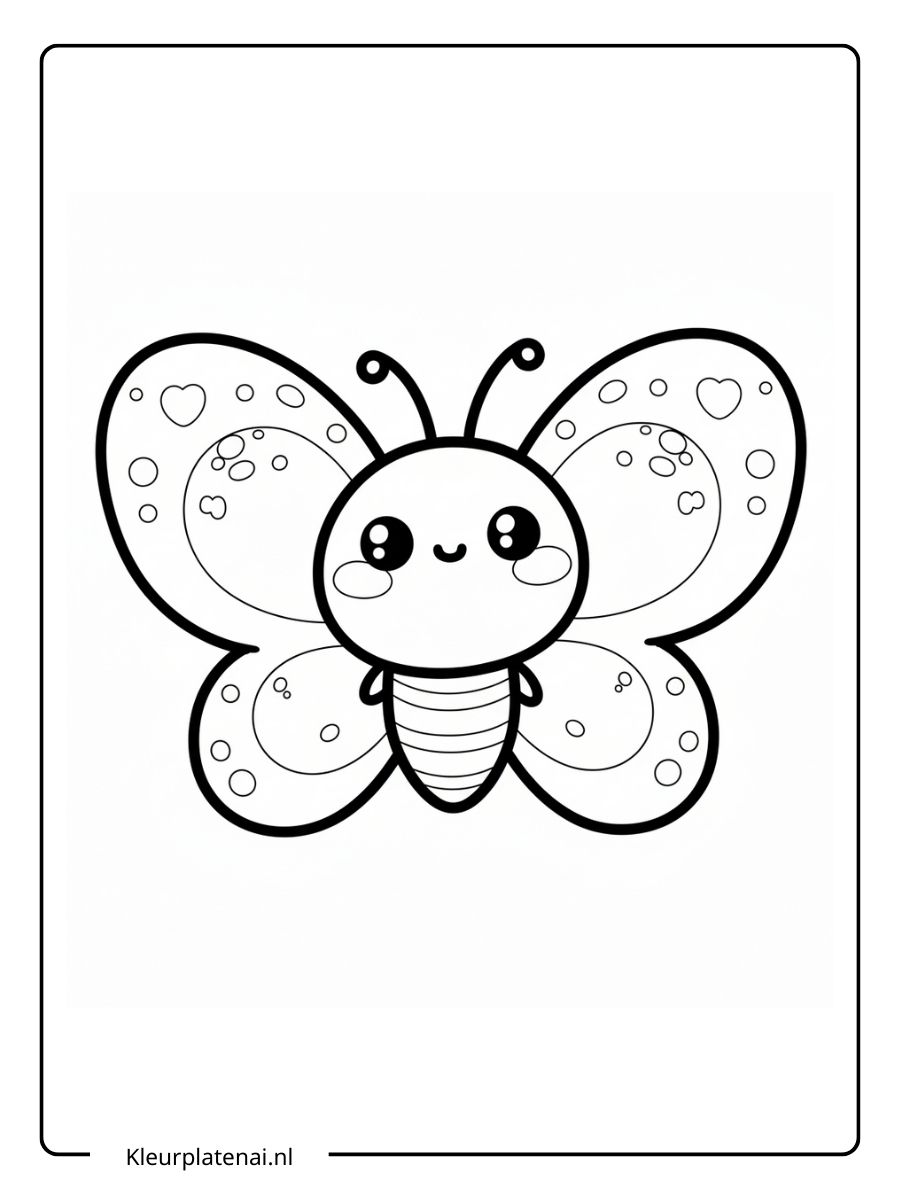 Kleurplaat Vlinder (6)