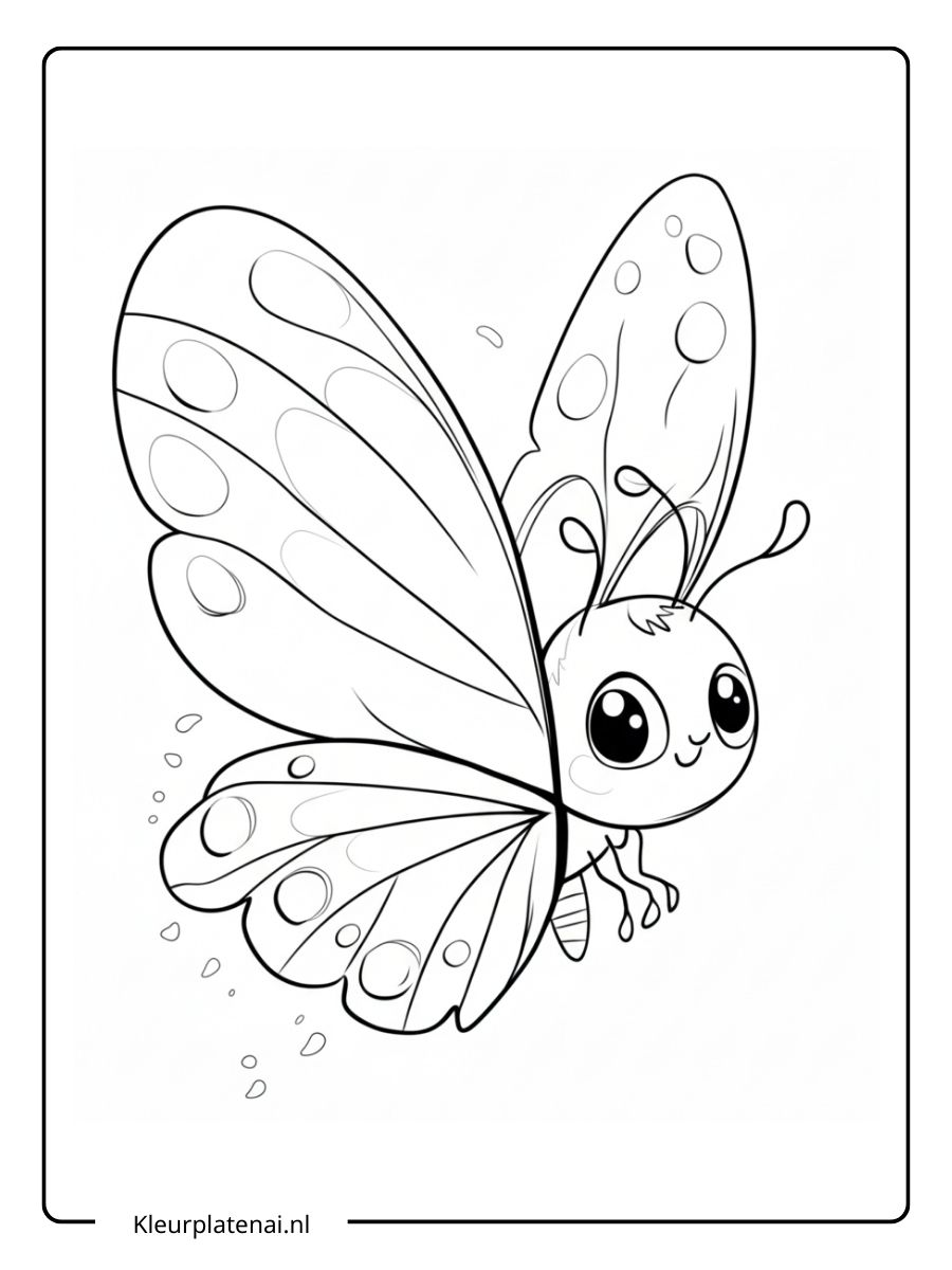 Kleurplaat Vlinder (8)