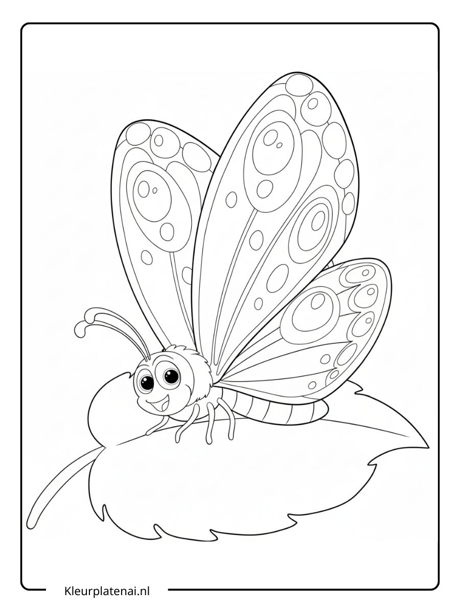 Kleurplaat Vlinder (9)