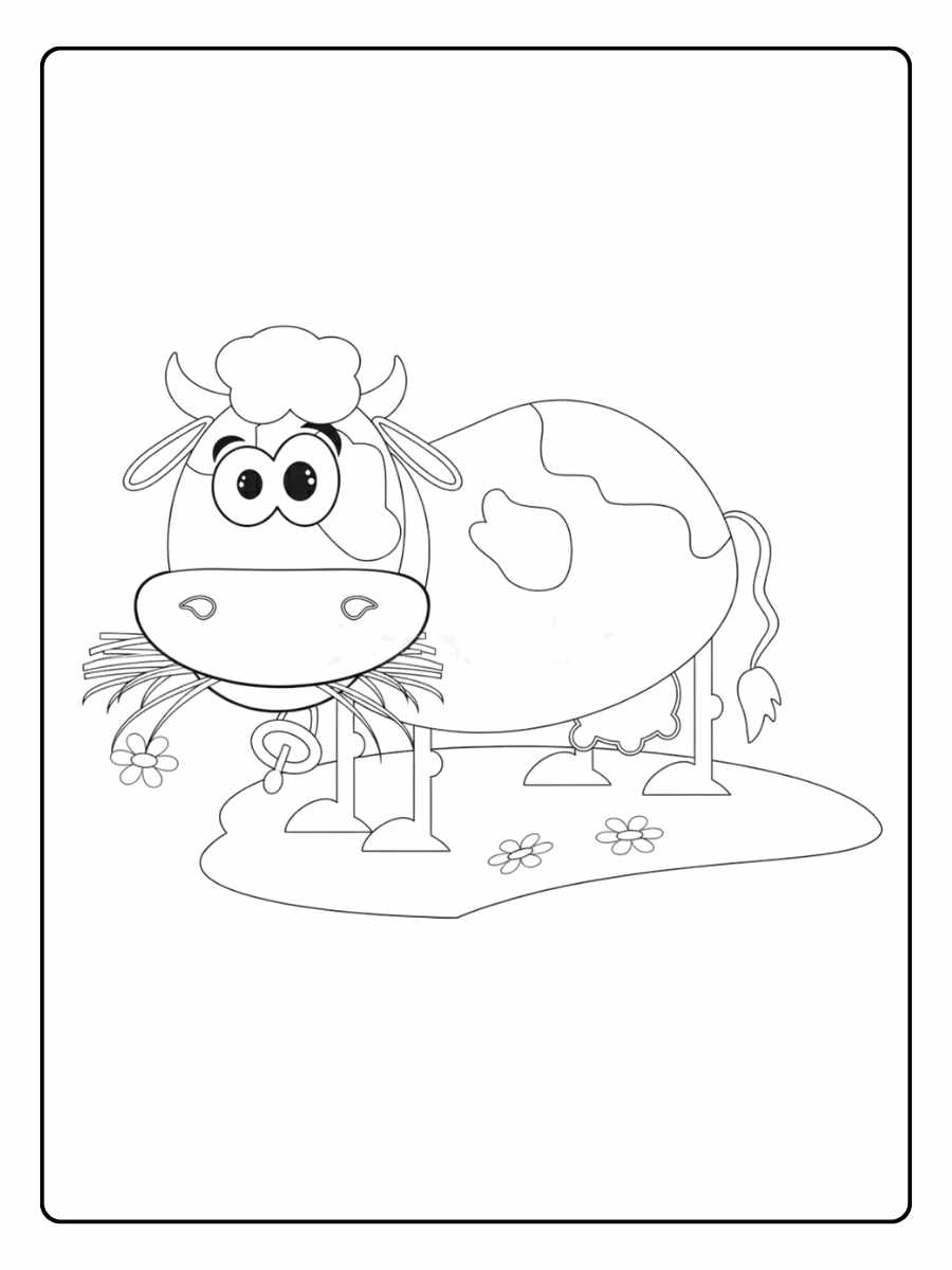Kleurplaat koe melkgevende koe bij emmer
