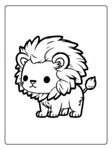 Kleurplaat leeuw Vuurwerk in de Savanne