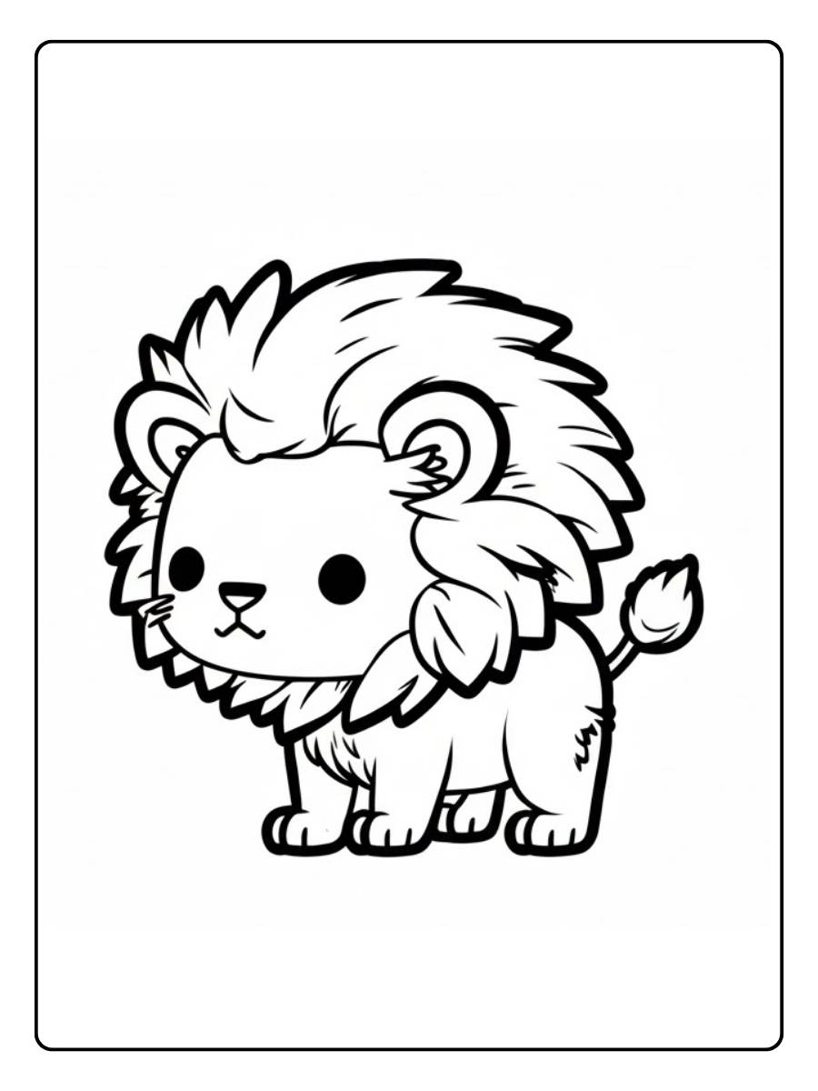 Kleurplaat leeuw Vuurwerk in de Savanne