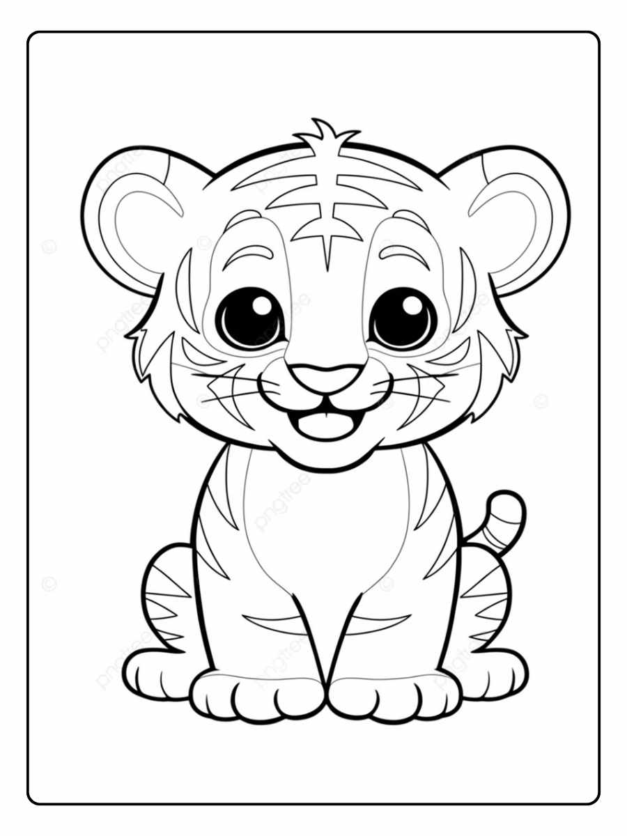 Kleurplaat tijger Vreugdevuur