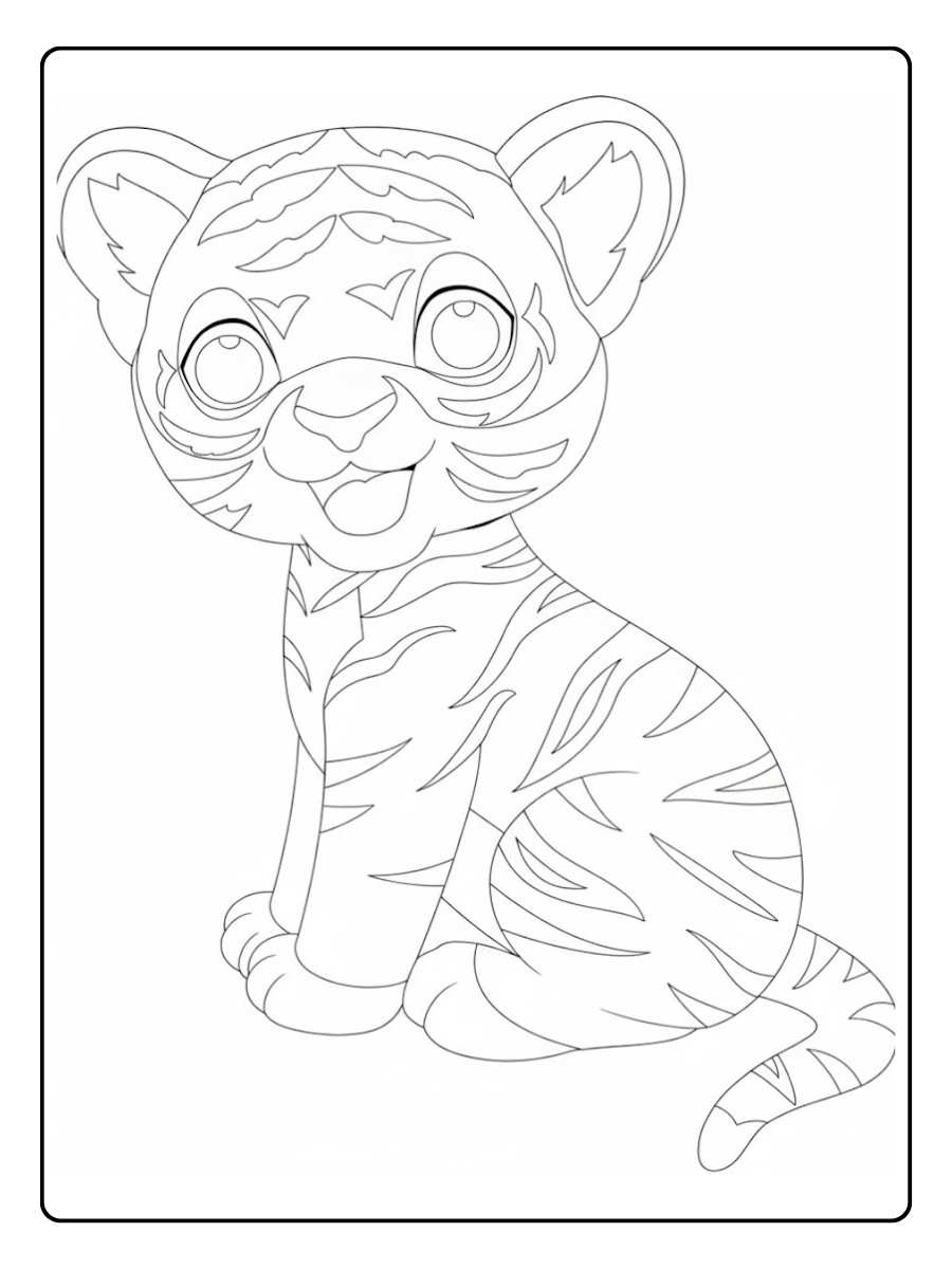 Kleurplaat tijger Vuurwerk Spektakel