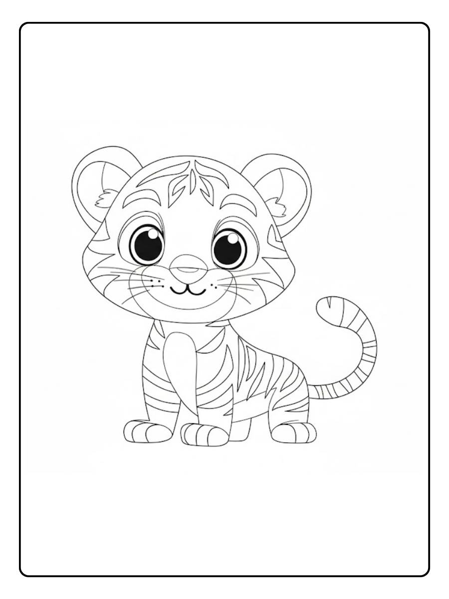 Kleurplaat tijger Vuurwerk Strepen