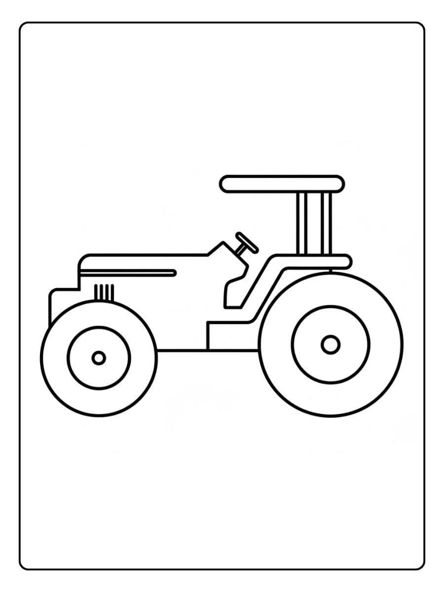 Kleurplaat trekker simpele schets