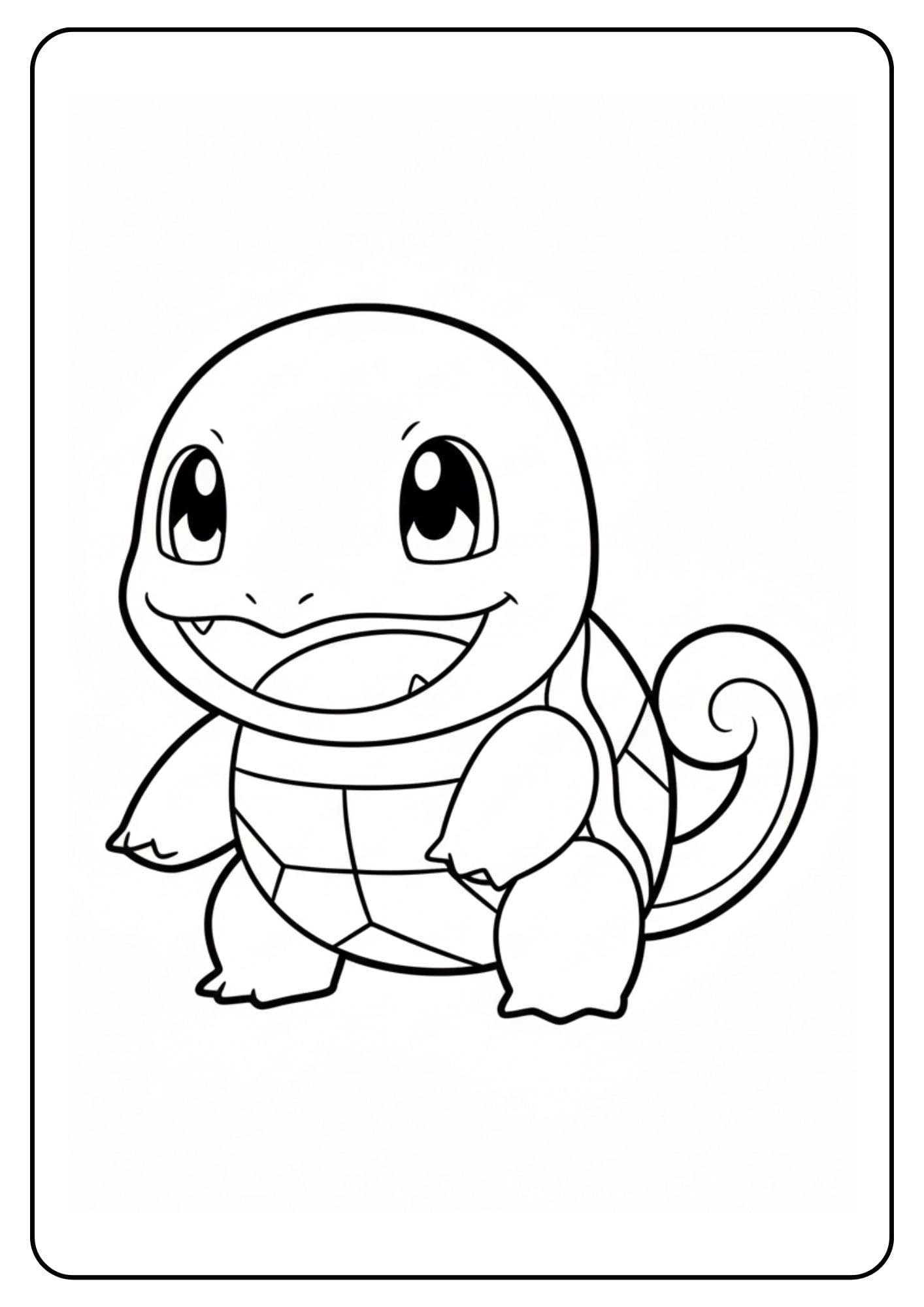 Kleurplaat van Pokémon Squirtle