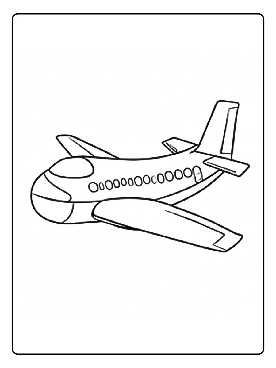 Kleurplaat vliegtuig Vliegtuig opstijgend