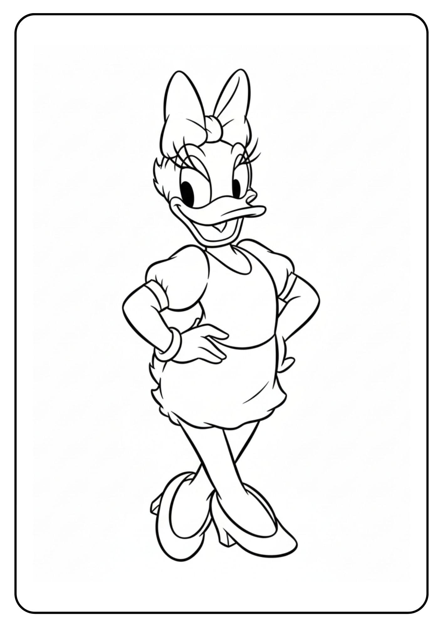 Kleurplaten Disney Daisy Duck mooi