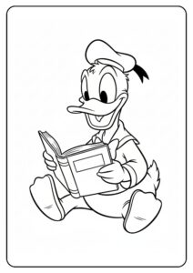 Kleurplaten Donald Duck lezen